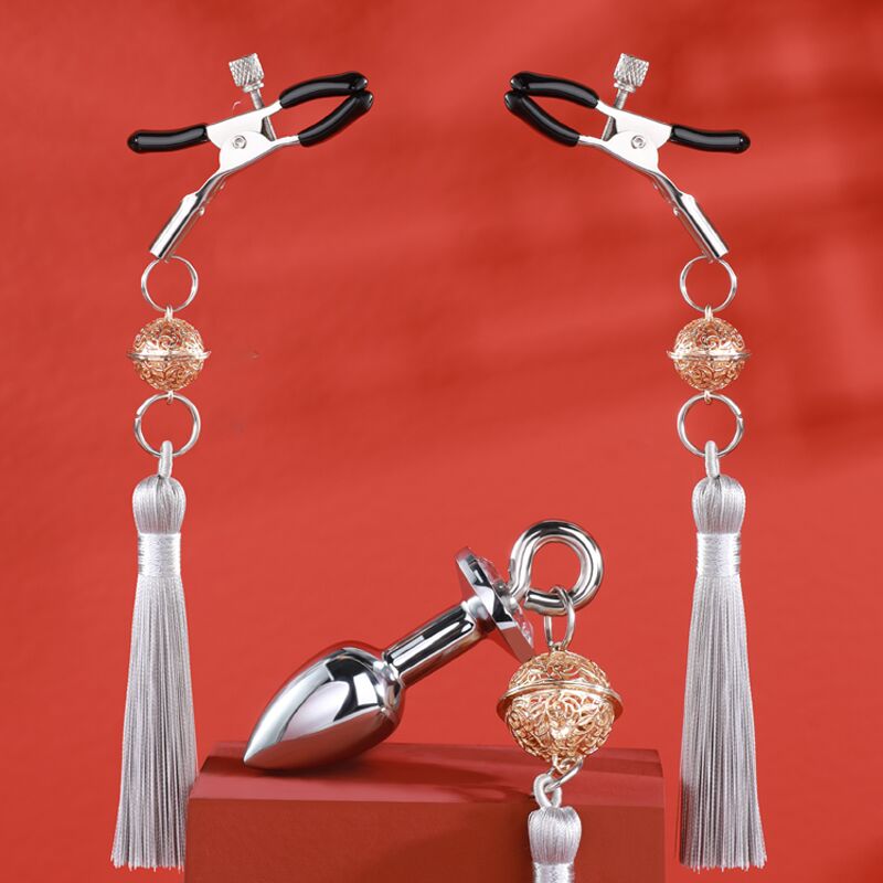 6937486612820 MizzZee 謎姬 – 鈴鐺乳夾肛塞組合